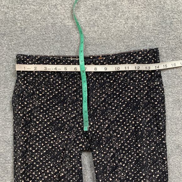 Pilcro Pants Womens 25 Black Cream Corduroy Fit Serif Skinny Ankle Anthropologie - Picture 8 of 16